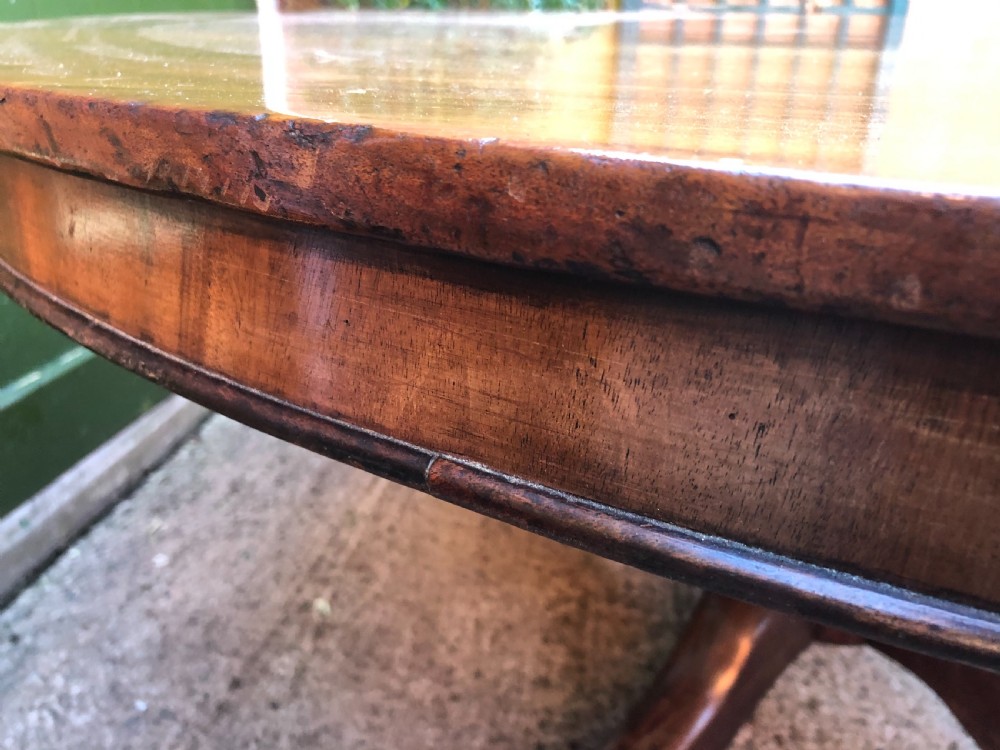 Early C19th Regency mahogany circular dining or centre table 60” diameter. View XIII