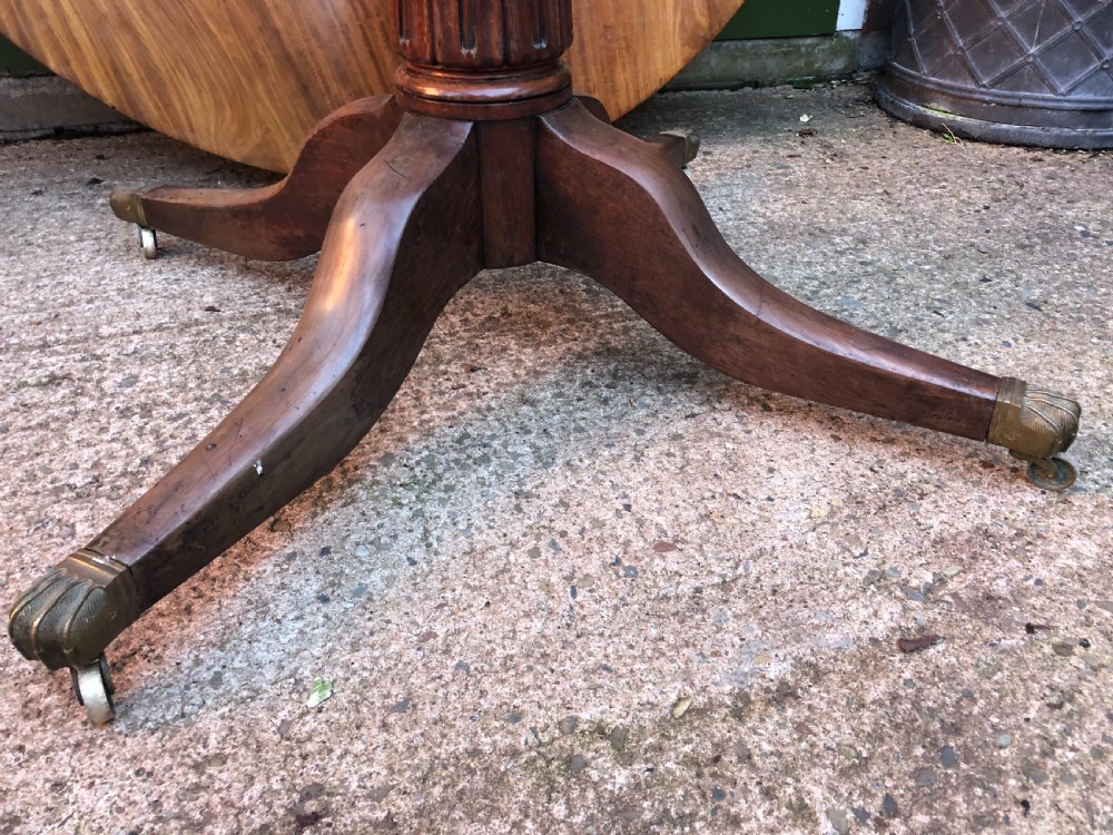 Early C19th Regency mahogany circular dining or centre table 60” diameter. View XV
