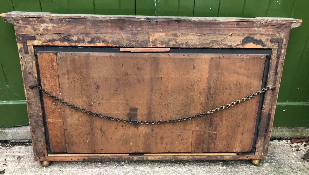 Early C19th Regency period gilt-wood framed overmantel 3-plate ‘landscape’ mirror  View XII