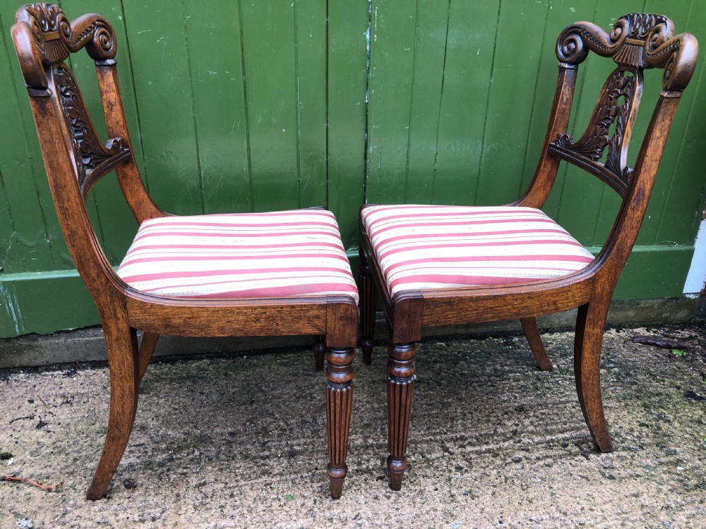 Set of 6 early C19th George IV period carved rosewood dining chairs in the manner of Gillows of Lancaster. View XIV