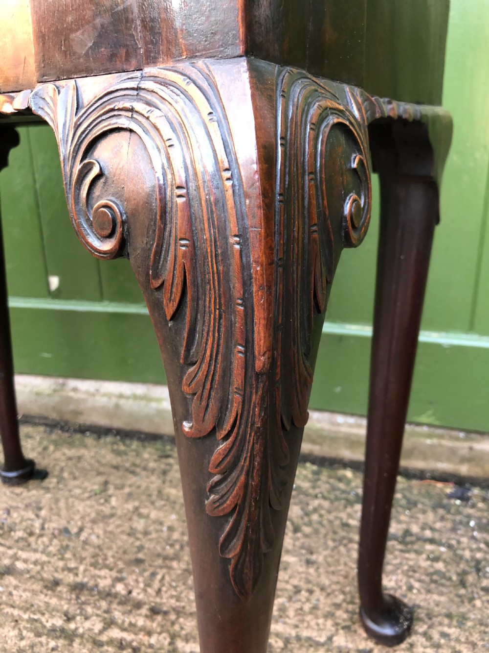Fine mid C18th George II Chippendale period mahogany gaming table. View III