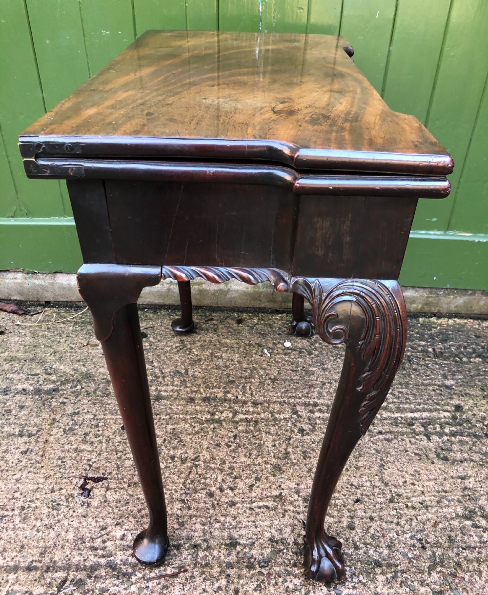 Fine mid C18th George II Chippendale period mahogany gaming table. View XIII