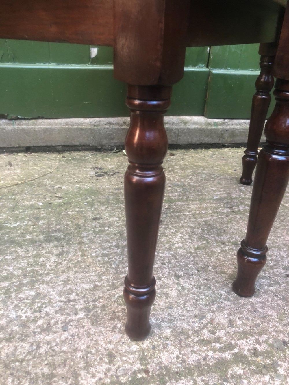 Scarce pair of mid C19th mahogany slatted-top luggage stands . View IV