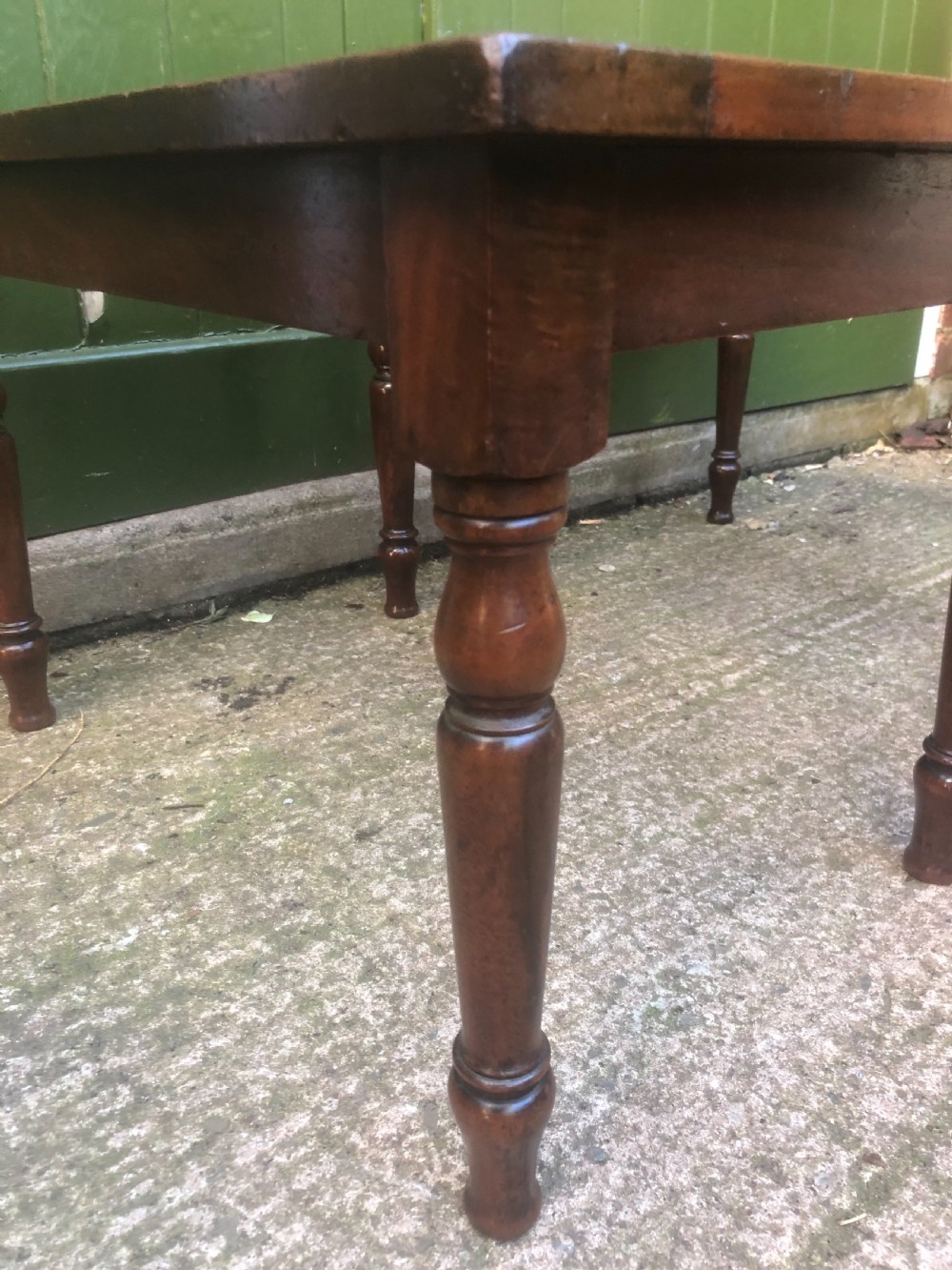 Scarce pair of mid C19th mahogany slatted-top luggage stands . View IX