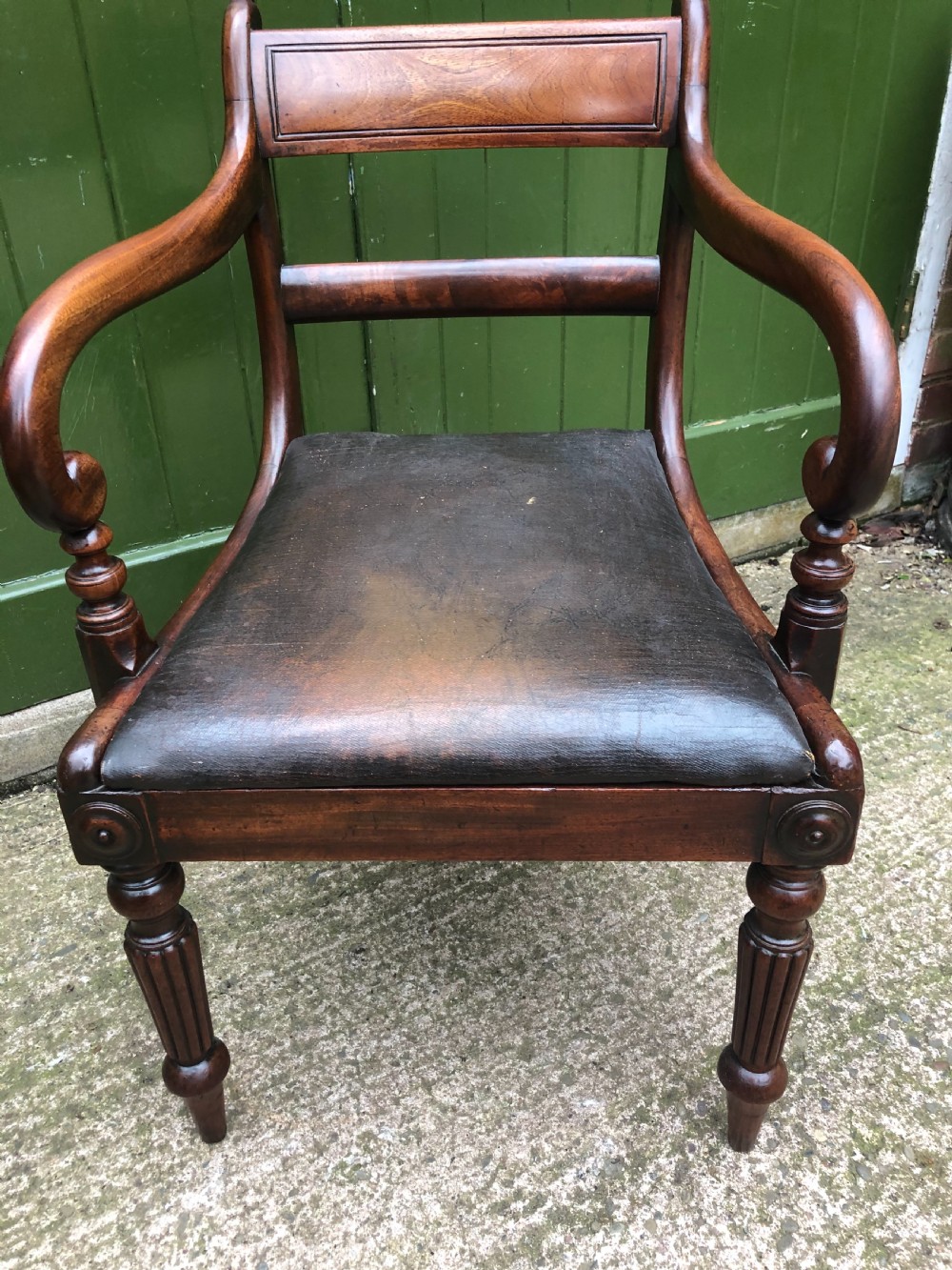 Early C19th Regency period mahogany armchair of good rich colour and proportions. View II