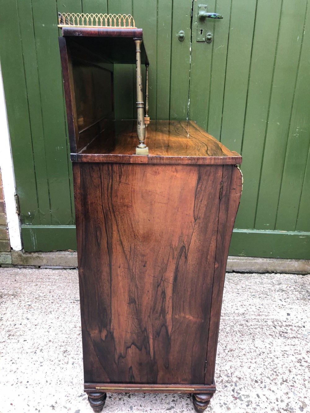Fine quality early C19th Regency period rosewood and gilt brass-mounted chiffonier.
 View XXIII