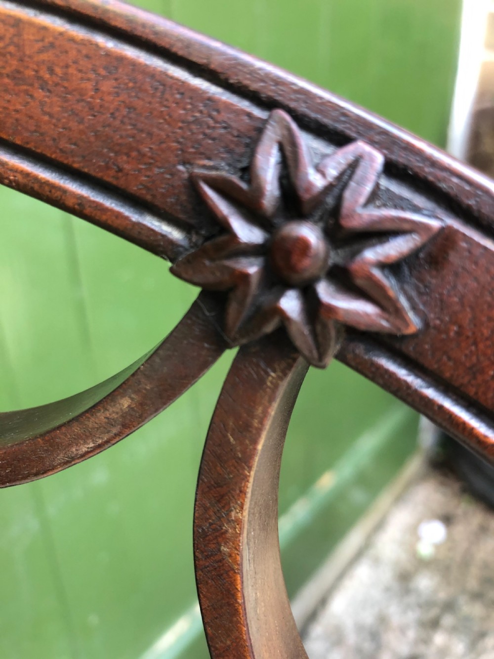 Pair of early C20th mahogany side chairs of C18th George III period design . View XI