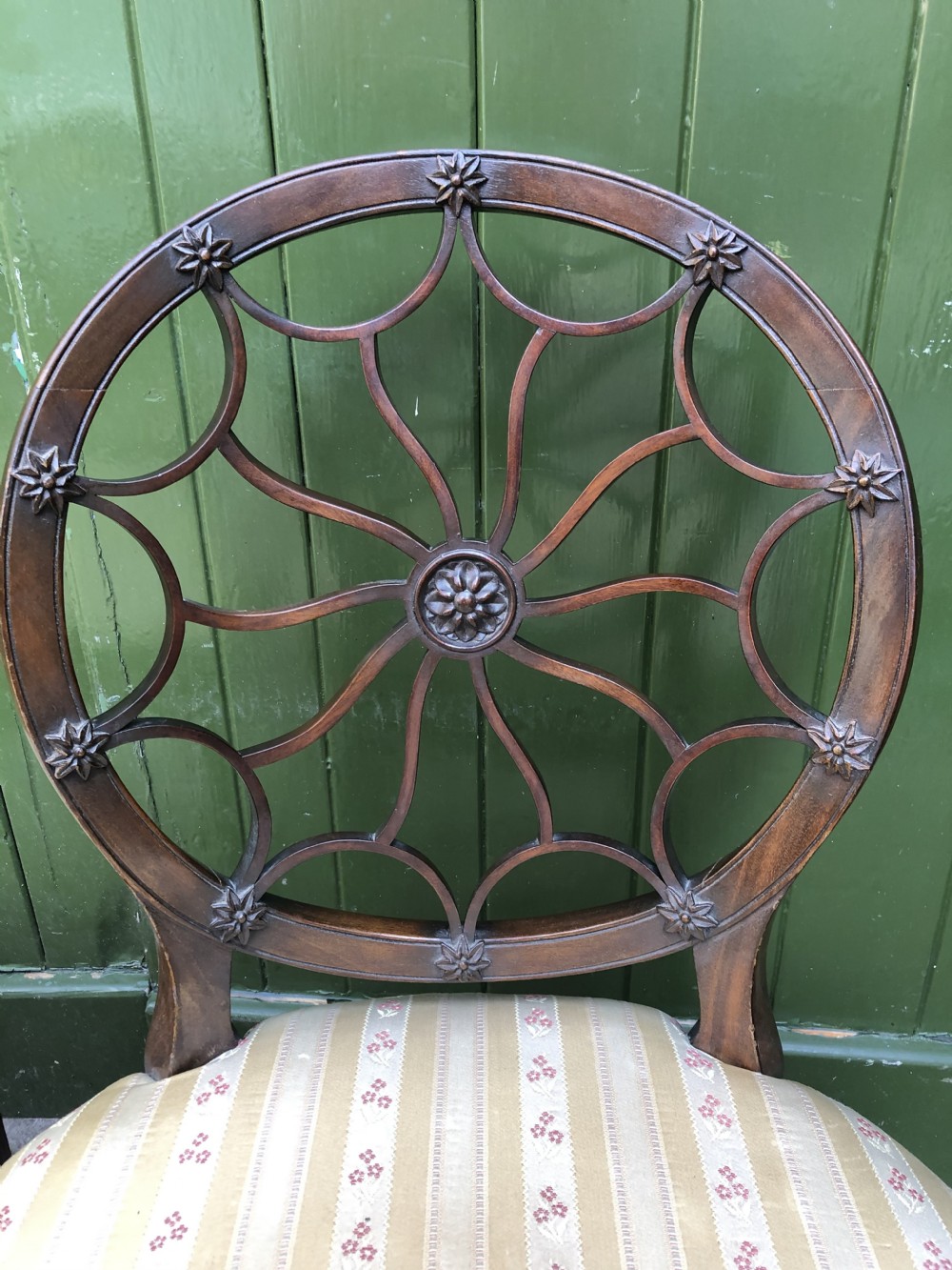 Pair of early C20th mahogany side chairs of C18th George III period design . View XIV