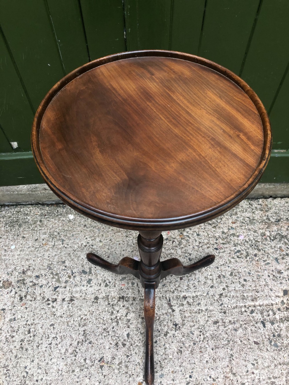 C18th George III period mahogany torchere or candlestand . View IV