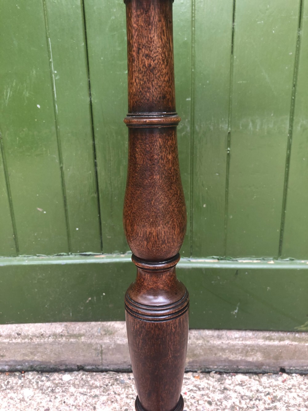 C18th George III period mahogany torchere or candlestand . View V