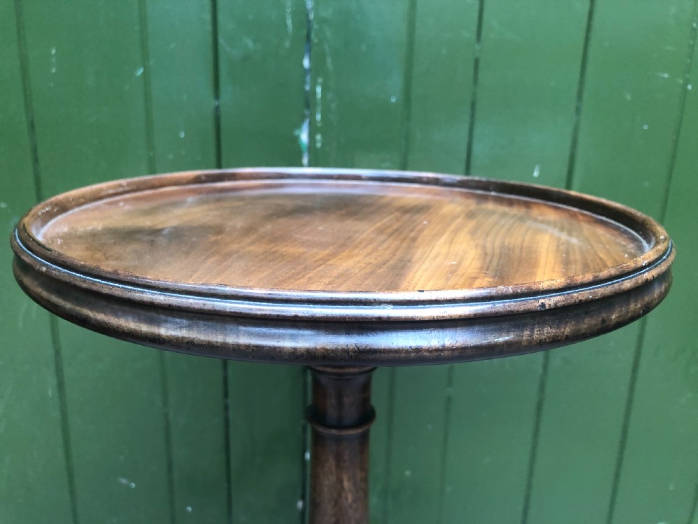 C18th George III period mahogany torchere or candlestand . View X
