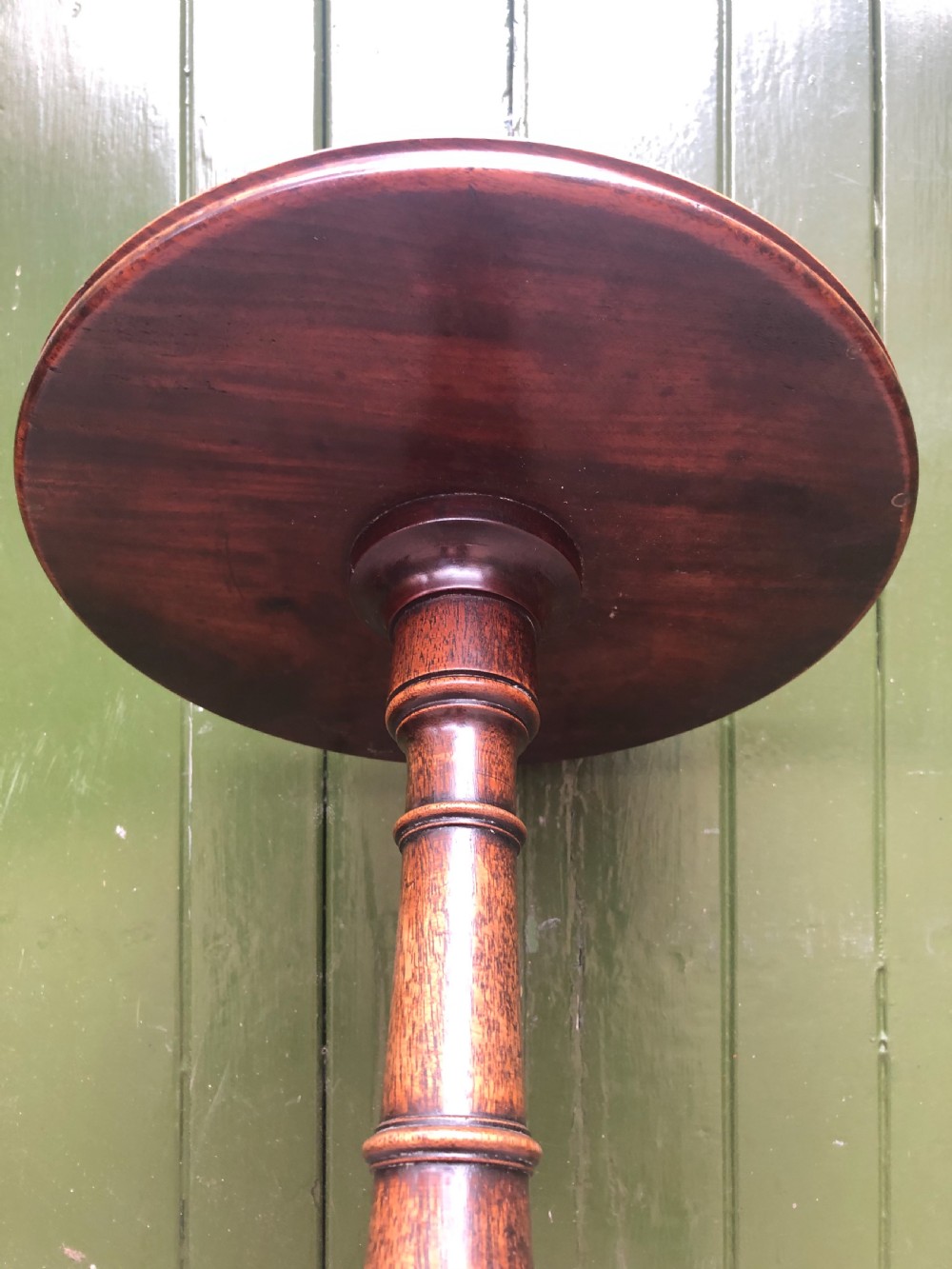 C18th George III period mahogany torchere or candlestand . View XI