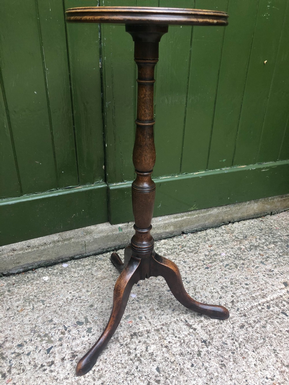 C18th George III period mahogany torchere or candlestand . View XIV