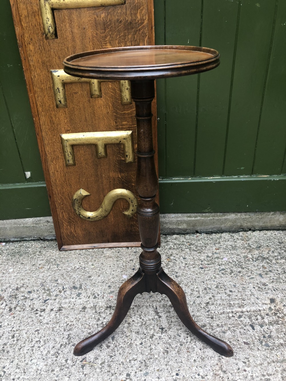 C18th George III period mahogany torchere or candlestand . View XVI