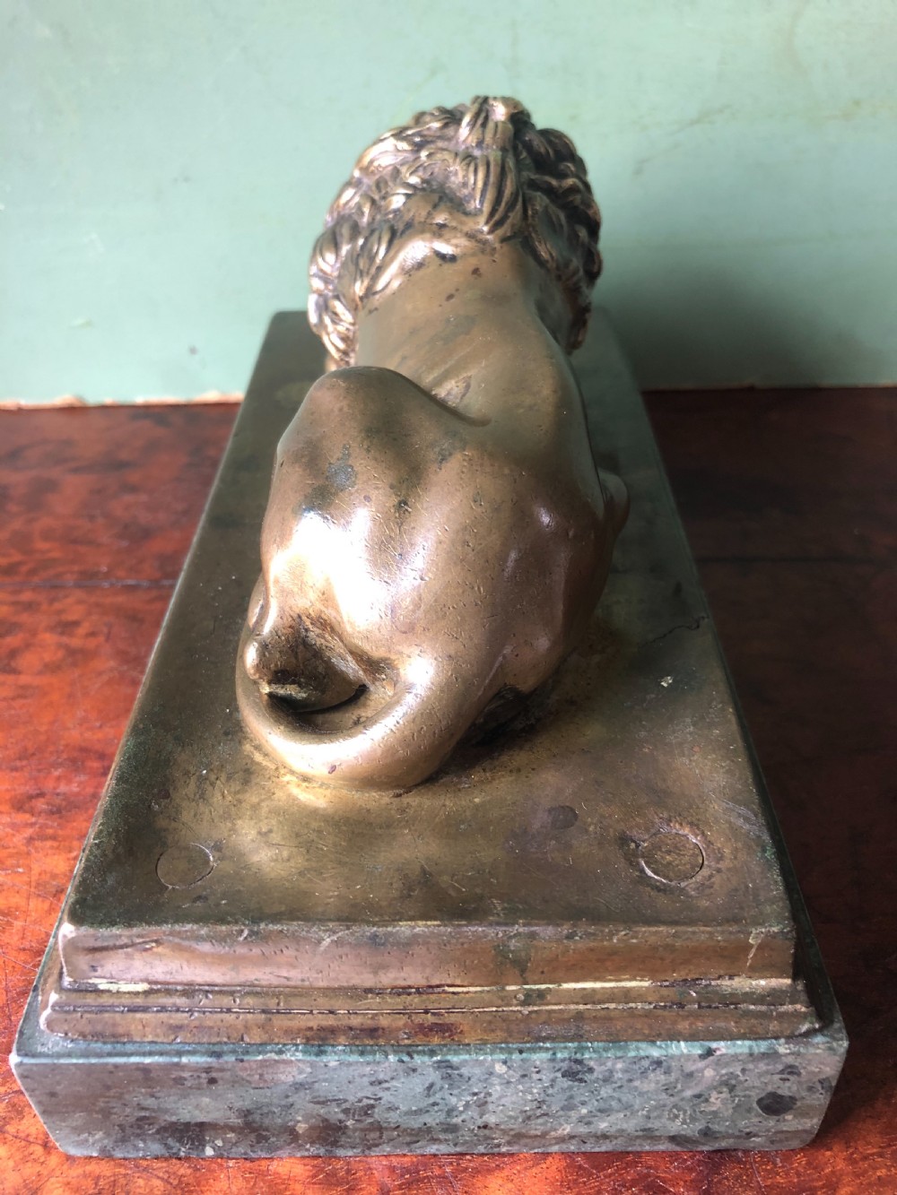 Pair of early C19th Italian ‘Grand Tour’ souvenir bronze lions after Antonio Canova. View VIII