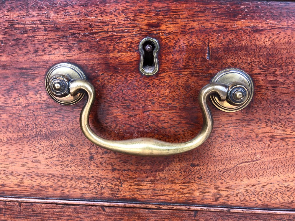 Late C18th George III period mahogany linen-press of small proportions. View IV