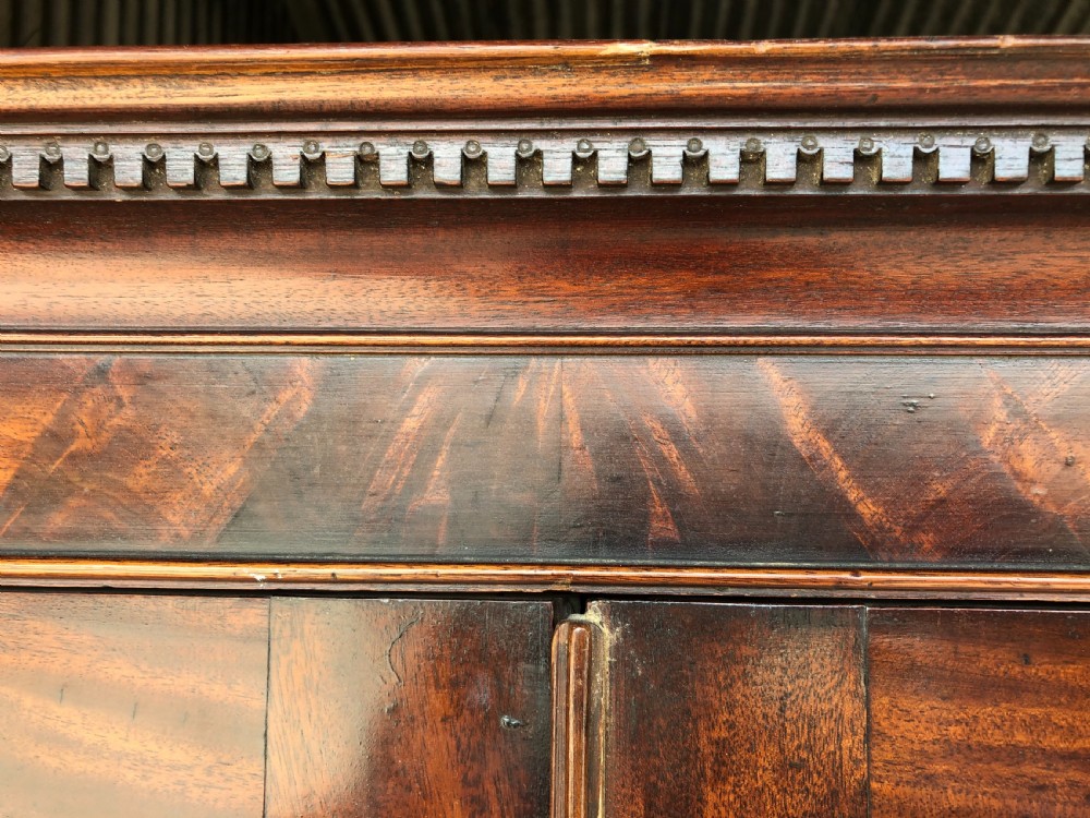 Late C18th George III period mahogany linen-press of small proportions. View X