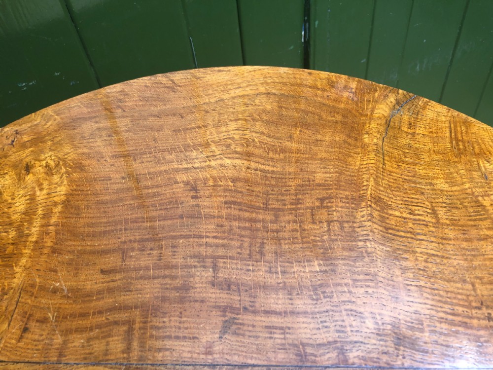 Scarce mid C19th burr and pollard oak circular top occasional table .  View VI