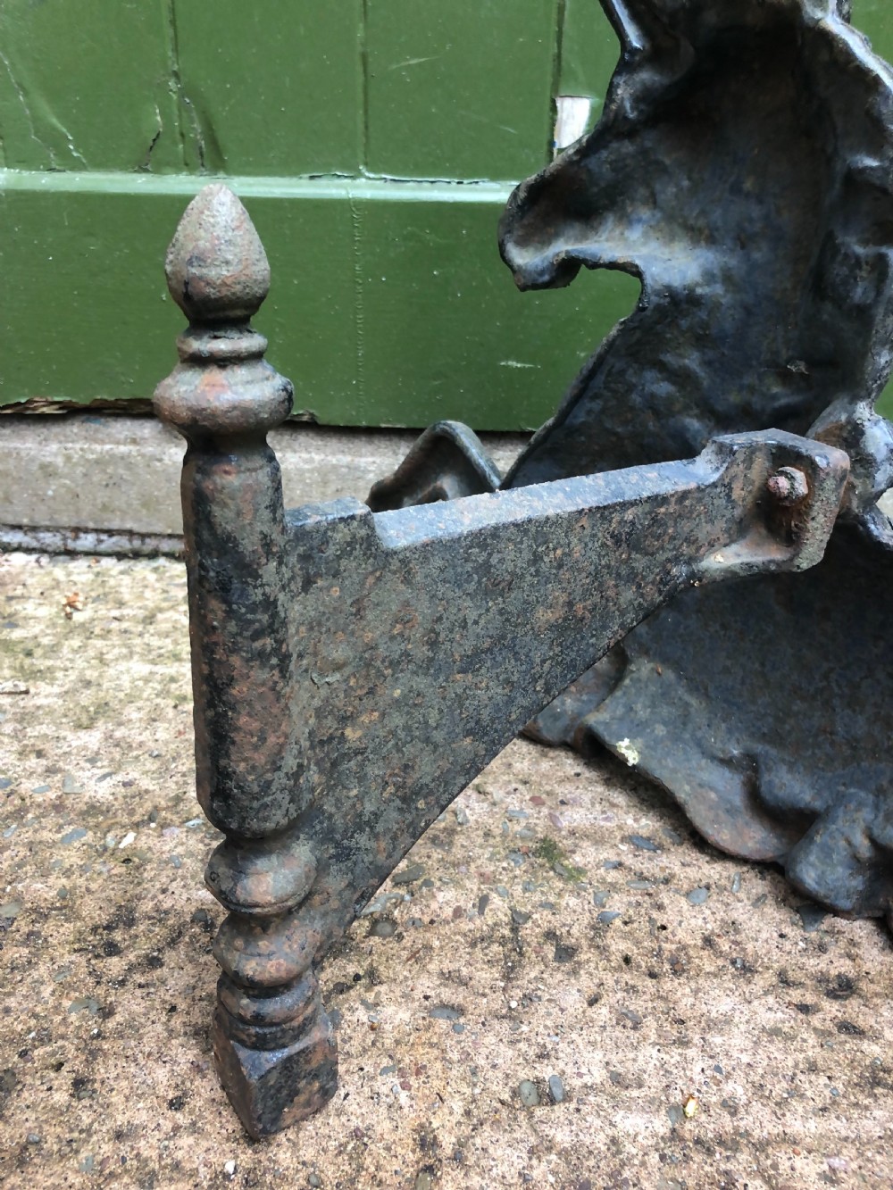 Pair of mid C19th cast-iron boot-scrapers in the form of a recumbent lion and a unicorn .  View IX