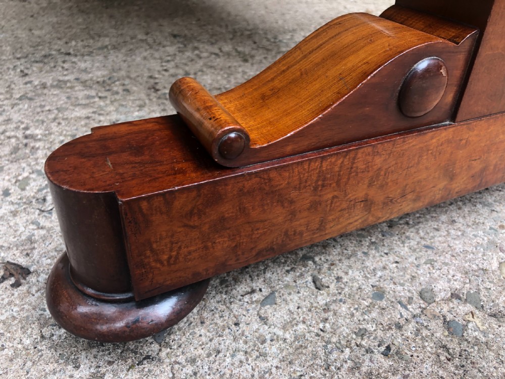Early C19th George IV period mahogany library or writing table of free-standing form . View XV
