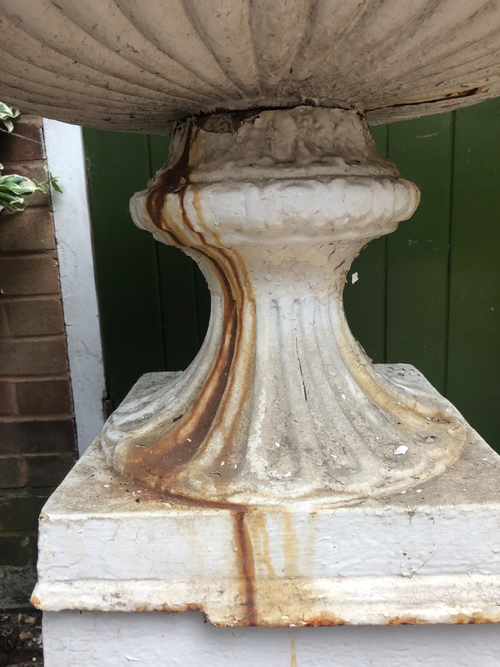 Pair of impressive early C19th cast-iron  terrace or garden vases of imposing scale. View XII
