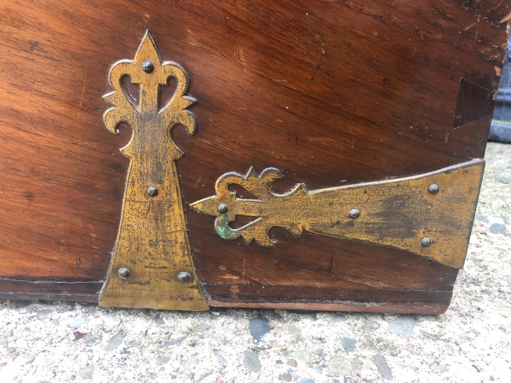 C18th Dutch East Indies teak and cedar chest with gilt-brass and bronze fittings. View XVII