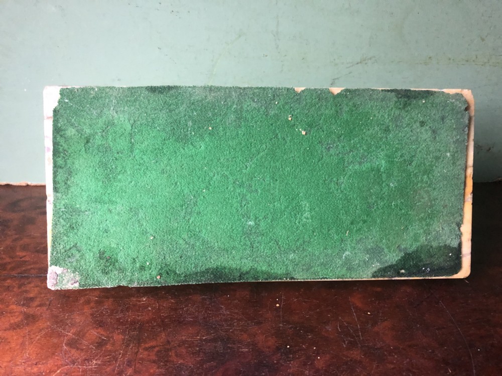 Mid C19th Italian giallo antico marble rectangular paperweight with bronze handle,  View XII