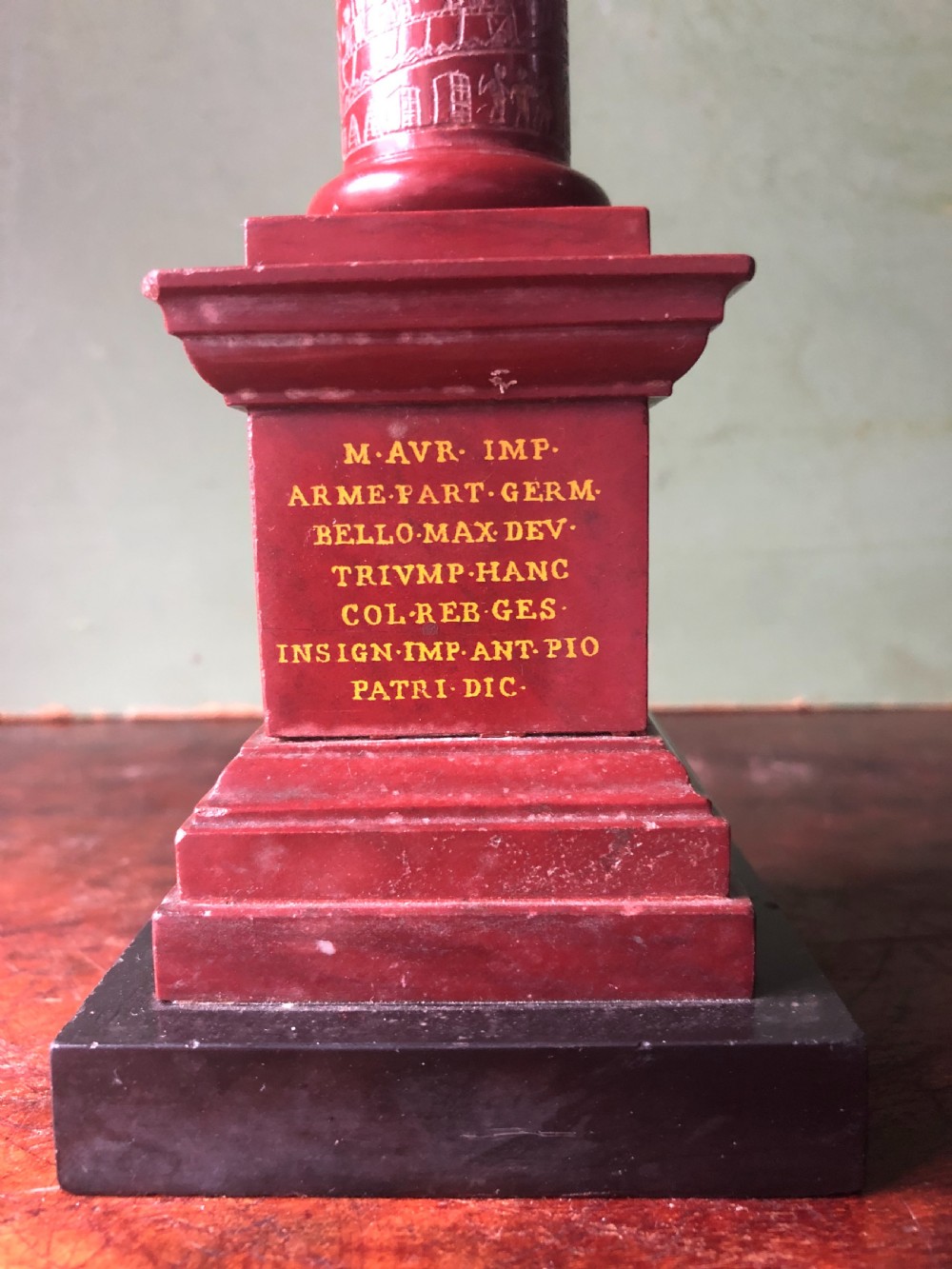 Fine quality group of 3 early C19th Italian marble  ‘Grand Tour’ souvenir architectural reduction models from ancient Rome .  View VIII