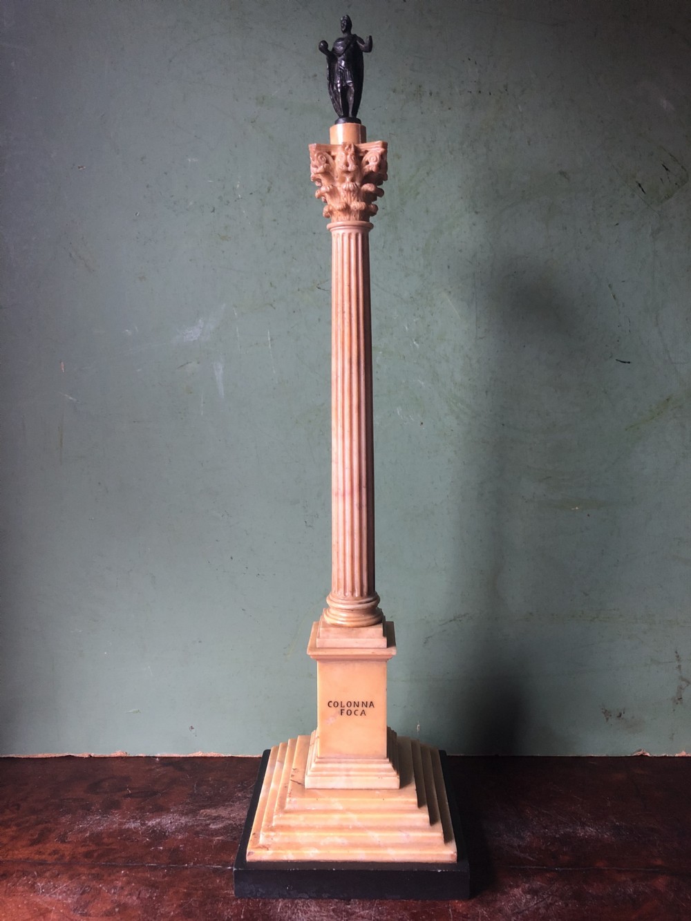 Fine quality group of 3 early C19th Italian marble  ‘Grand Tour’ souvenir architectural reduction models from ancient Rome .  View XII