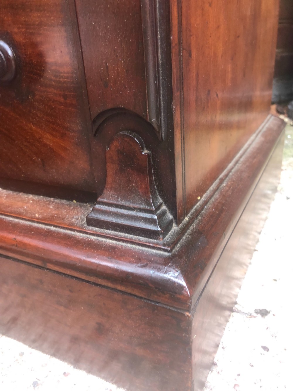 Pair of C19th Victorian period mahogany pedestal bedside chests -of-drawers by Maple. View VIII