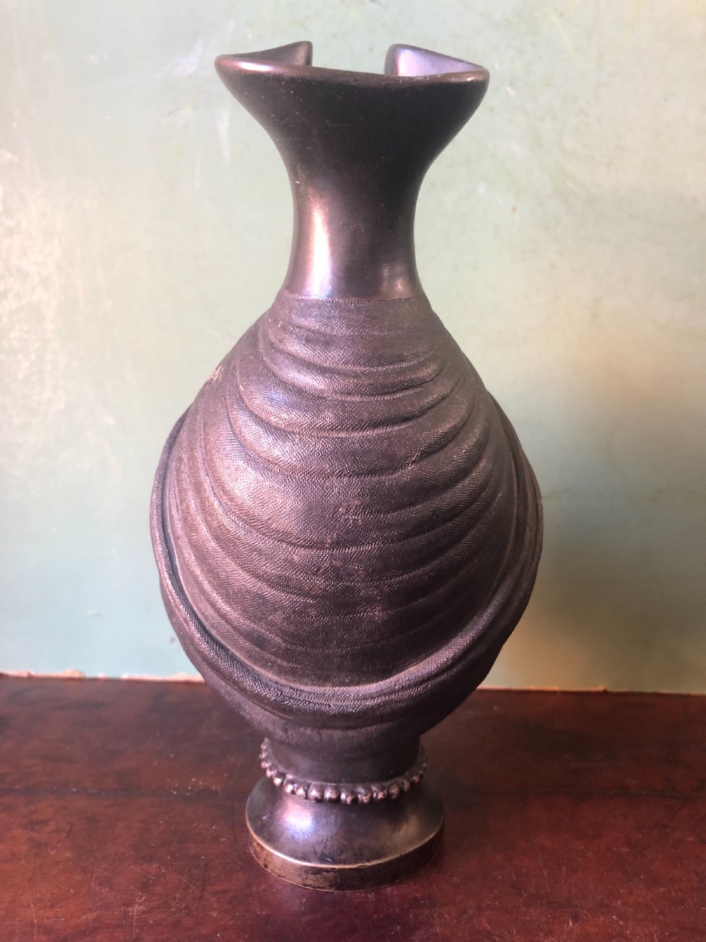 Unusual C19th bronze Etruscan style  ‘Grand Tour’ souvenir type ewer modelled as a bust study of a goddess or perhaps a Vestal Virgin.  View VI