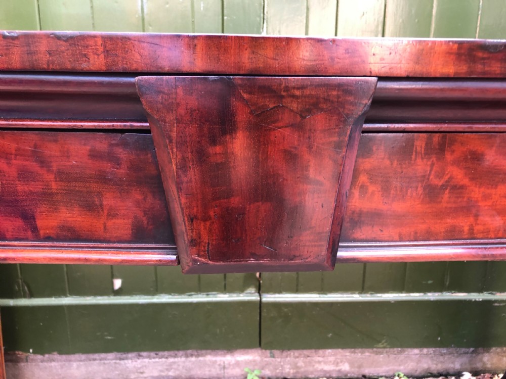 Early C19th William IV period figured mahogany console table of bold design. View X