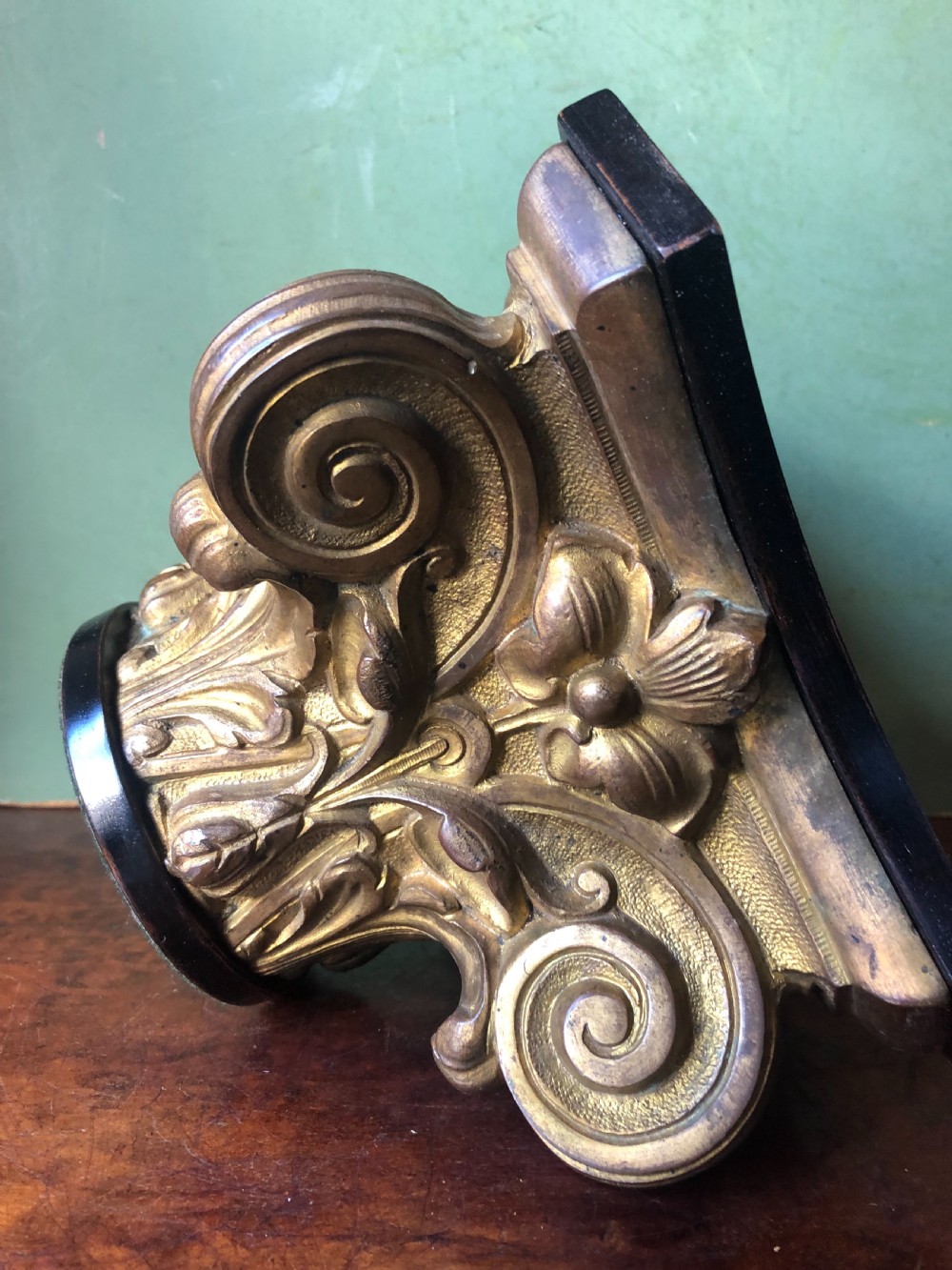 Decorative mid C19th gilded ormolu bronze study of a Corinthian capital . View IX
