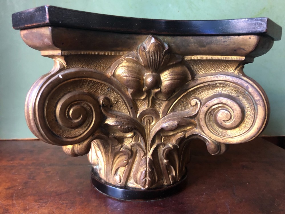 Decorative mid C19th gilded ormolu bronze study of a Corinthian capital . View XII