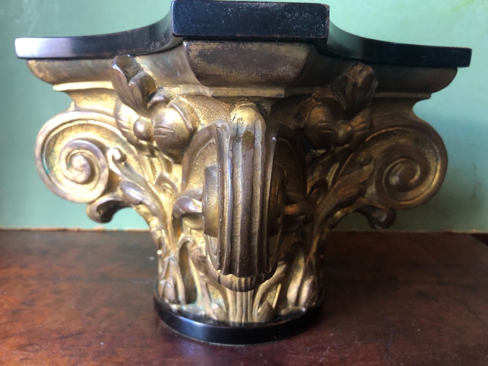Decorative mid C19th gilded ormolu bronze study of a Corinthian capital . View XIV