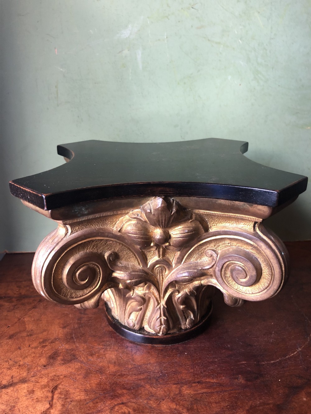 Decorative mid C19th gilded ormolu bronze study of a Corinthian capital . View XV