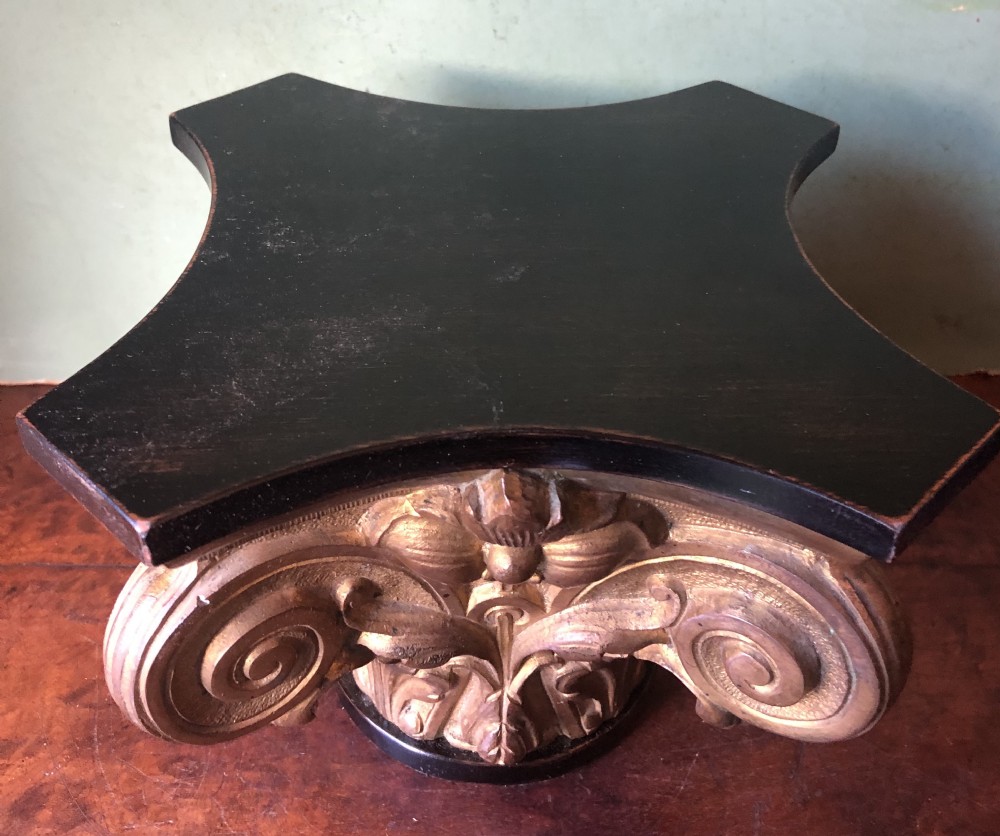 Decorative mid C19th gilded ormolu bronze study of a Corinthian capital . View III