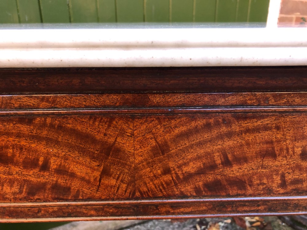 Early C19th French Charles X period mahogany console table of impressive proportions. View XXVII