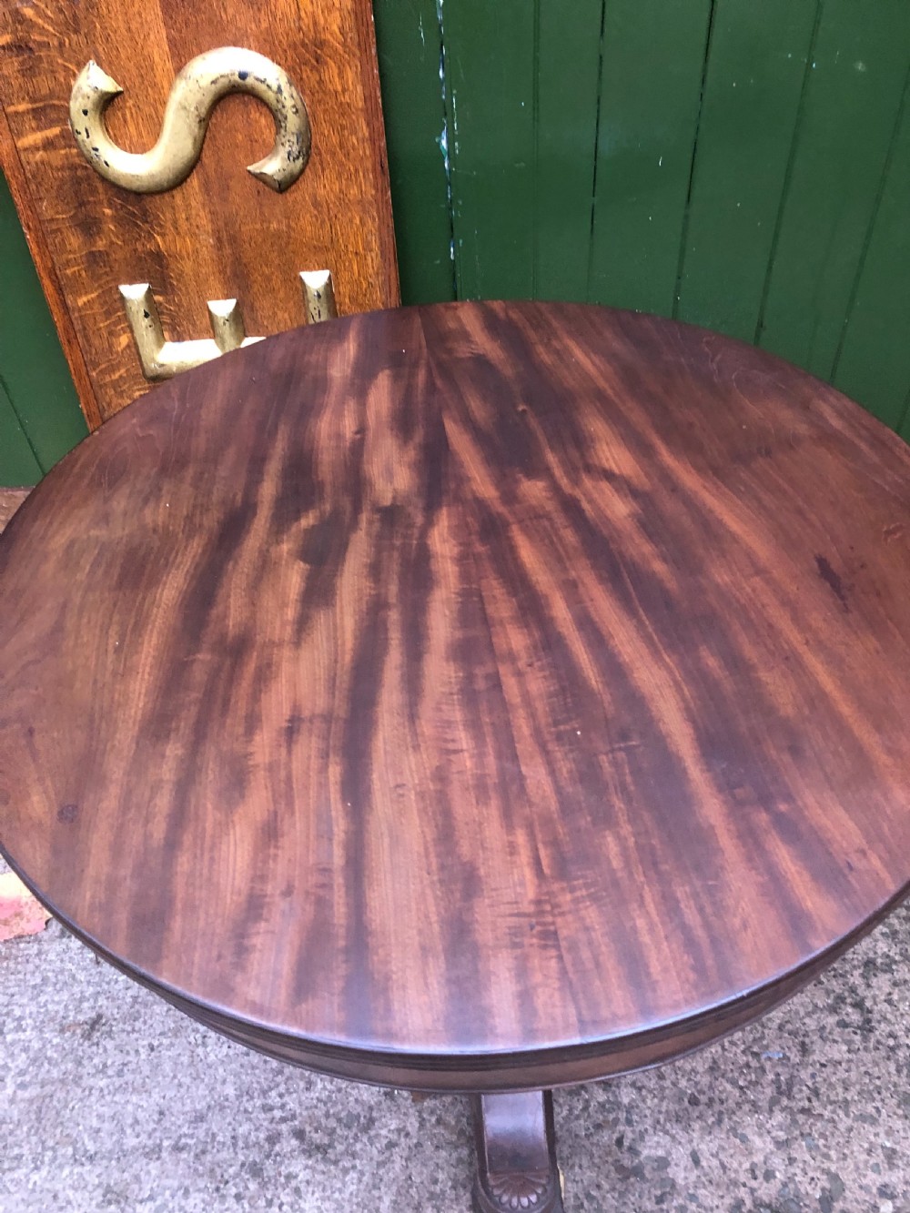 Early C19th French Charles X period mahogany gueridon or centre table . View VI