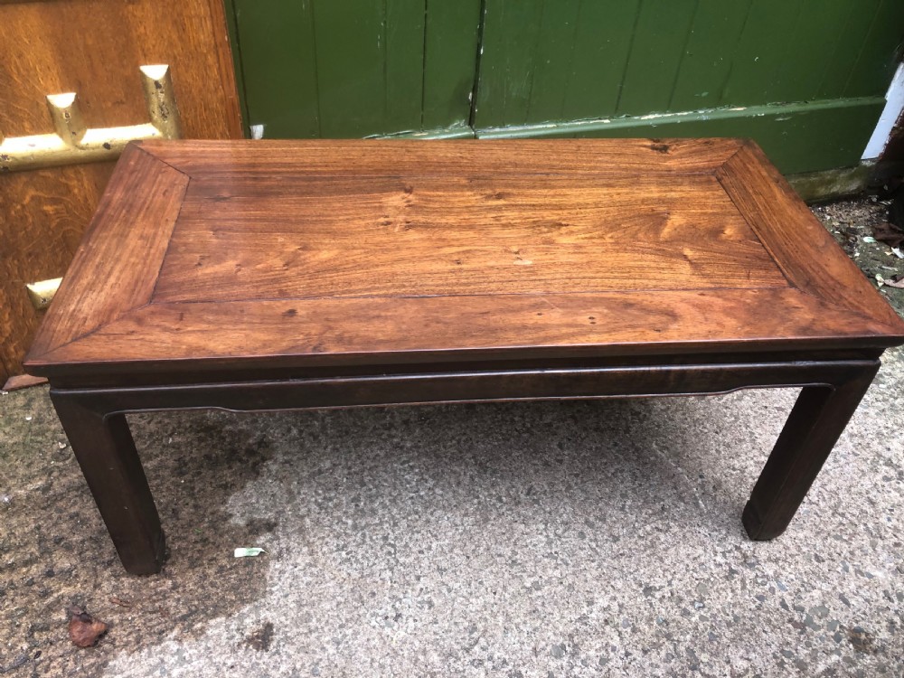 C18th Chinese huanghuali rectangular ‘Kang’ table of earlier Ming period design. View II