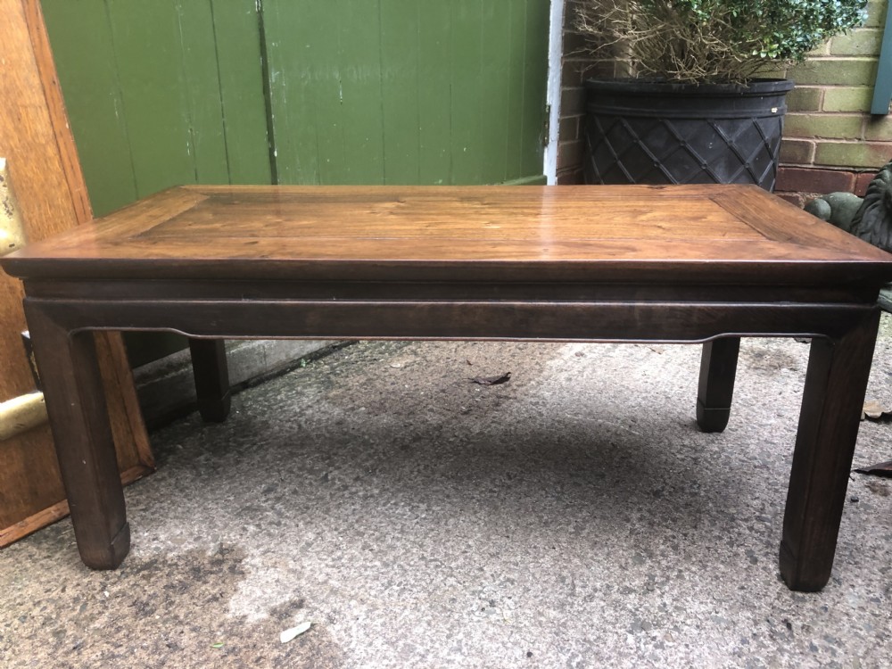 C18th Chinese huanghuali rectangular ‘Kang’ table of earlier Ming period design. View III