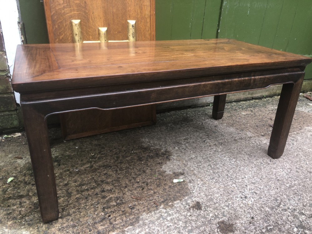 C18th Chinese huanghuali rectangular ‘Kang’ table of earlier Ming period design. View XI
