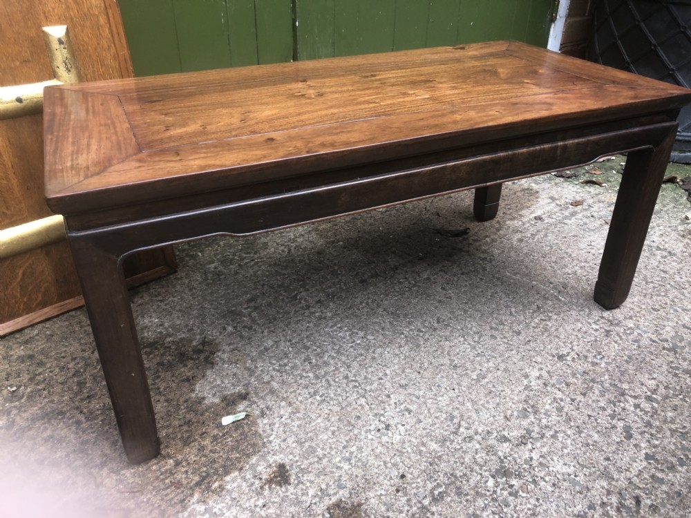 C18th Chinese huanghuali rectangular ‘Kang’ table of earlier Ming period design. View XXII