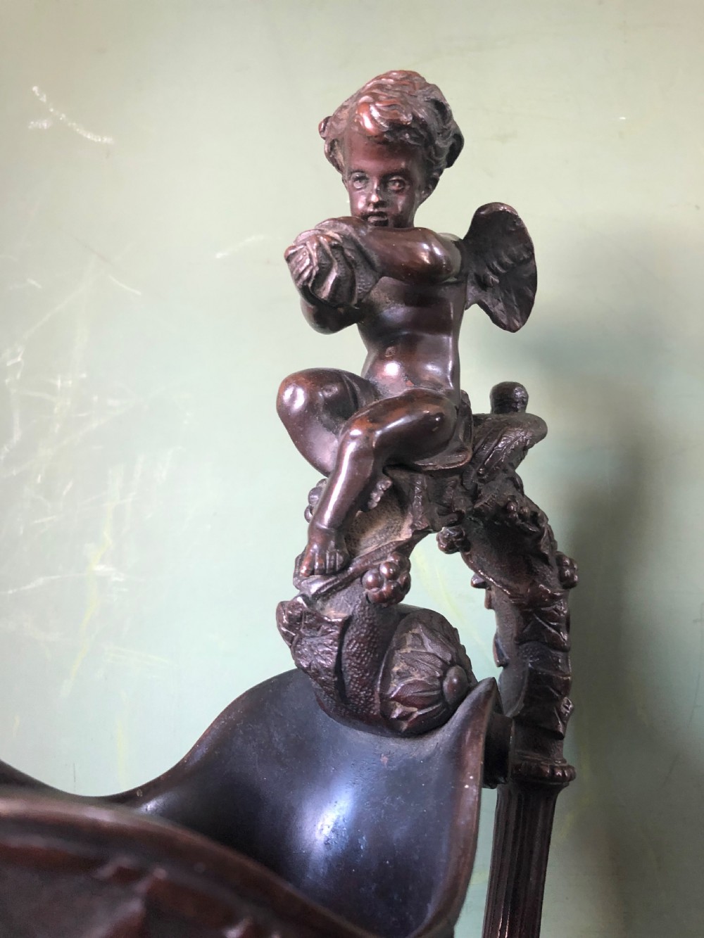 Pair of large mid C19th Italianate cast bronze ewers in the Renaissance revival style. View IV