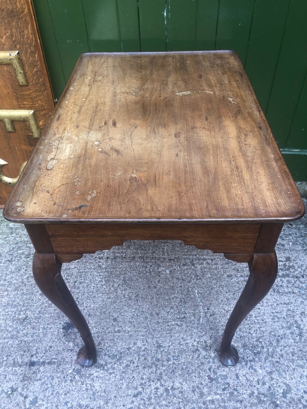 Mid C18th George II period Irish mahogany ‘silver’ table . View VII
