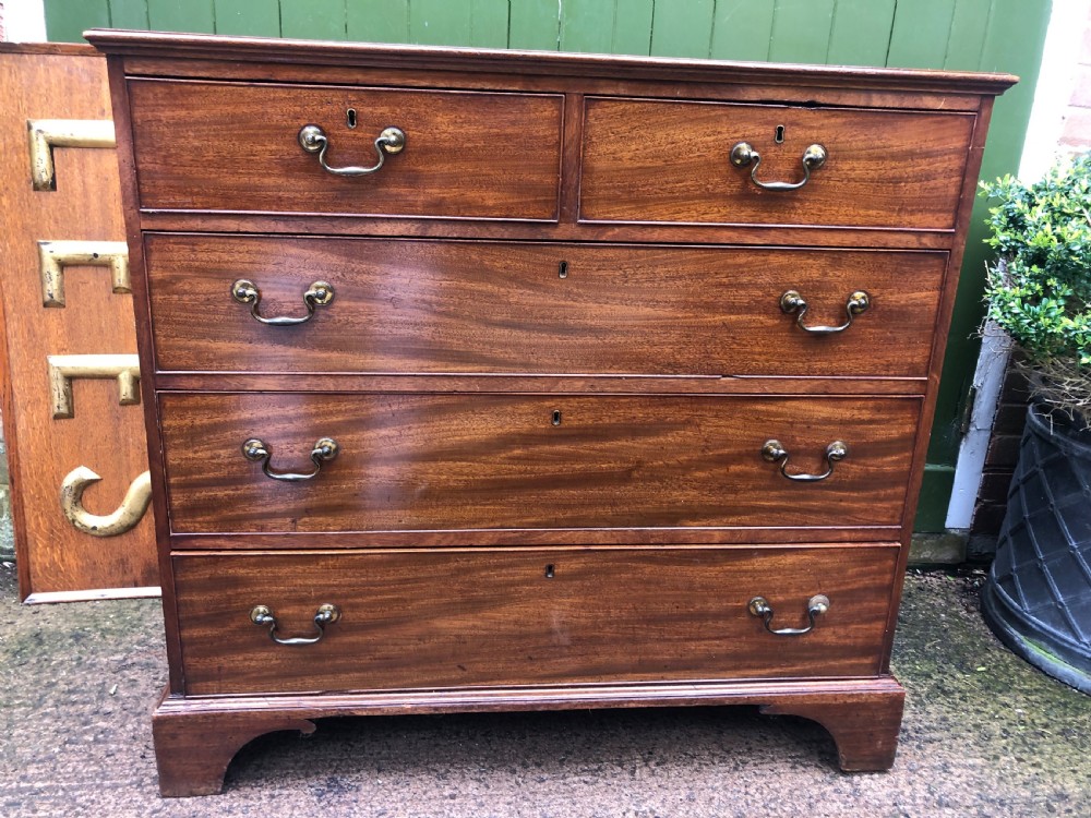 Late C18th George III period mahogany chest of drawers.
