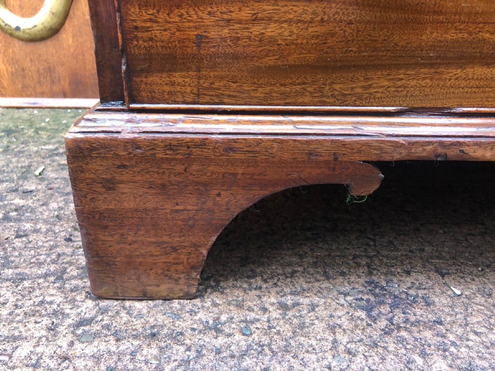 Late C18th George III period mahogany chest of drawers. View III