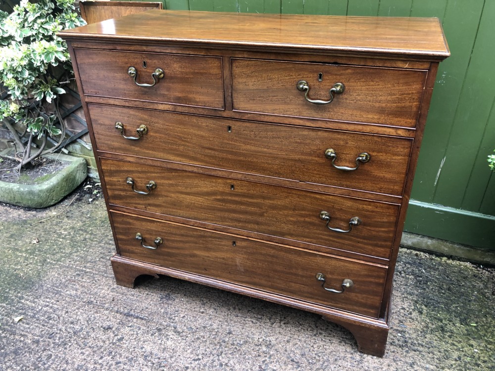 Late C18th George III period mahogany chest of drawers. View XIV