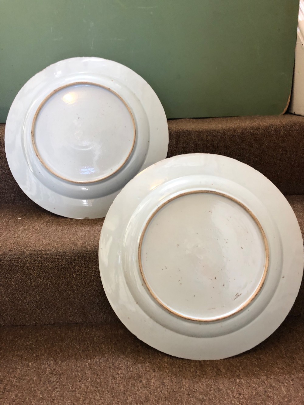 Pair of mid C18th Chinese Qianlong period porcelain dished chargers . View XII