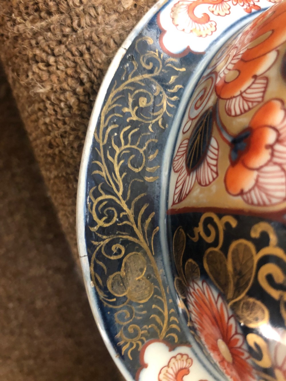 Pair of mid C19th Japanese Imari design porcelain vases probably by Samson of Paris  View XX